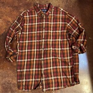 Mens XLT St John’s Bay Lightweight Flannel Button Front Shirt
